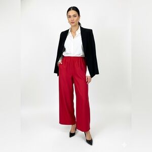 ShamaSk Red Pull On Pants Made in USA Size 3 Minimalist Vintage